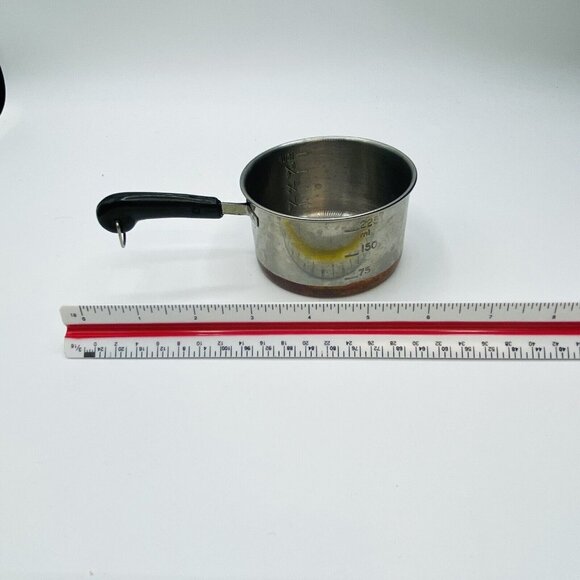 Revere Ware  Measuring Cup Pot Copper Bottom Mini Pot Vintage Korea 6" NH - Picture 5 of 5